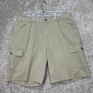 Dockers Cargo Shorts Mens 38 Khaki Tan Relaxed Fit Flat Front Flap Pockets NEW‎